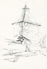 medieval tower sketch