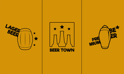 Beer set premium logo design