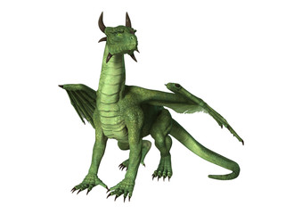 Obraz premium 3D Rendering Fantasy Dragon on White