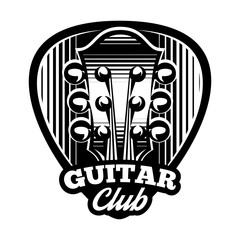 Fototapeta premium monochrome vector logo template ple trum and guitar