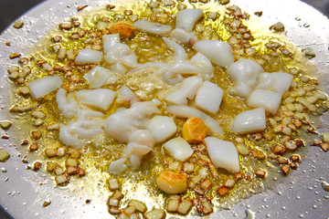 seafood paella from spain recipe with cuttlefish