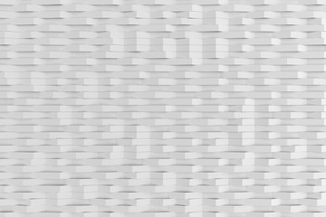 Abstract 3D rendering of white matte plastic waves