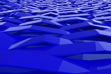 Abstract 3D rendering of gloss plastic waves