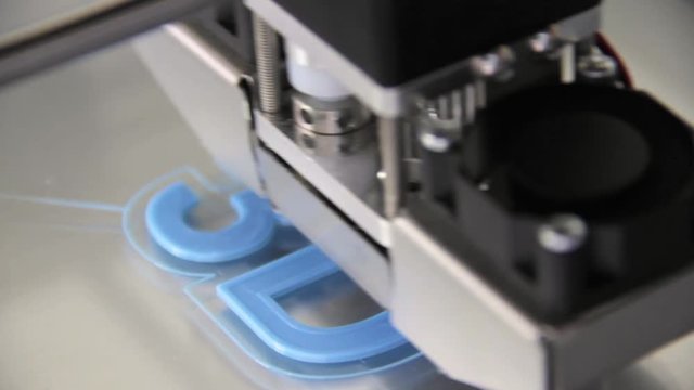 3D printer in action, close-up