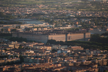 Palace of Caserta view from the top - obrazy, fototapety, plakaty