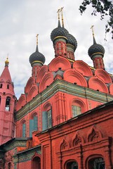 Fototapeta na wymiar Epiphany church. Yaroslavl, Russia. Famous historic building, popular touristic landmark in Yaroslavl city center which is UNESCO World Heritage Site.