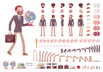 Male teacher character creation set