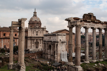 Naklejka na ściany i meble Roman Forum in Rome, Italy