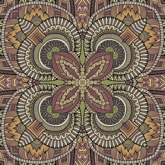 Abstract vector decorative ethnic hand drawn sketchy contour sea