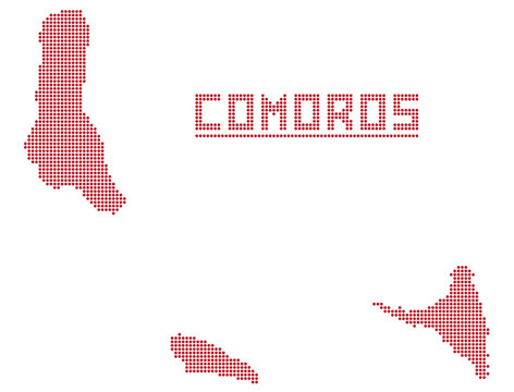 Comoros Africa Dot Map