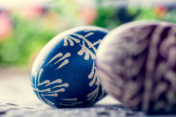 Easter eggs hand-painted
