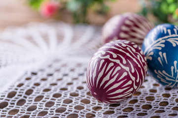 Easter eggs hand-painted