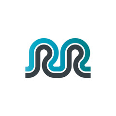 Initial Letter RR Linked Design Logo