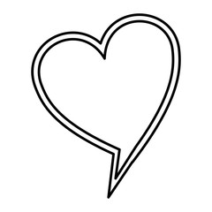 chat bubble heart icon stock image, vector illustration design