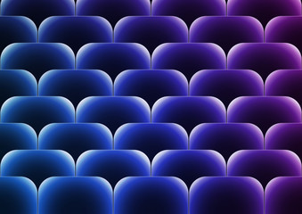 Dark blue vector background with transparent blue squares