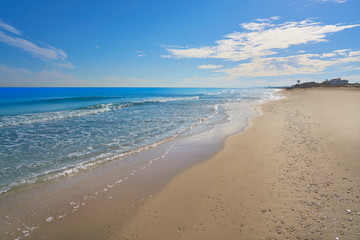 Fototapeta na wymiar El Saler beach of Valencia at Mediterranean