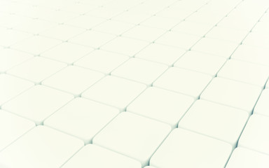 White abstract image of cubes background. 3d render