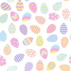 Seamless pattern with easter eggs