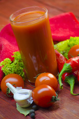 Vegetable juice and vegetables