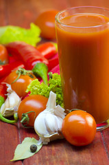 Vegetable juice and vegetables