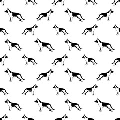 German shepherd seamless background.