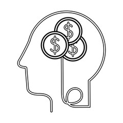 brain hosting data icon stock, vector illustration image desing