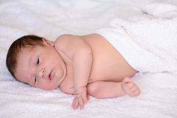 After childbirth newborn baby