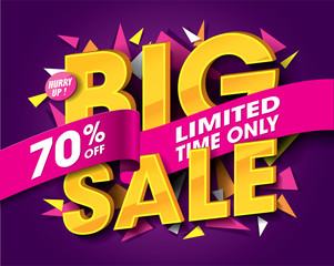 Sale with abstract triangle elements. Vector illustration