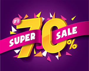 Sale with abstract triangle elements. Vector illustration