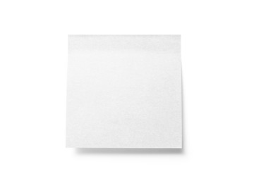 white paper note or  stick note isolated on white background for design