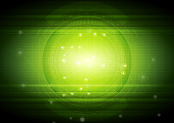 Bright green technology abstract background