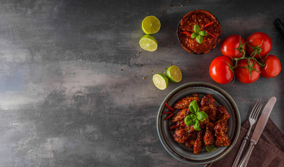 Chicken wings hot sauce