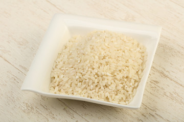 Raw rice heap