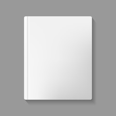 Blank realistic book template, vector mockup