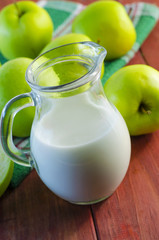 milk and apple