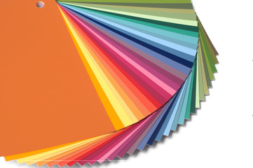  Color palette guide, paint catalog samples, rainbow swatch