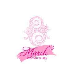 Women's Day greeting card design.