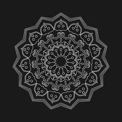 Ornate abstract color mandala element