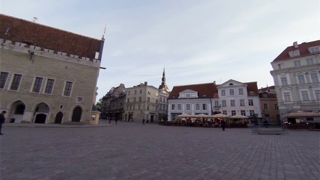 Town Hall Square in the old Tallinn. Estonia.