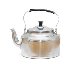aluminium kettle isolated