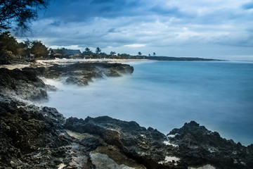Playa Blanca, Rafael Freyre, Holguin, Cuba. Ocean front dawn.