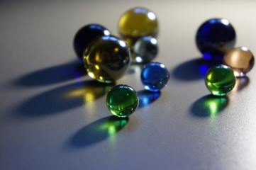 Decorative colored glass balls