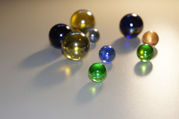 Decorative colored glass balls