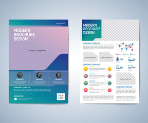 Business brochure, leaflet, flyer, annual report, cover design template. vector background. layout A4 size.