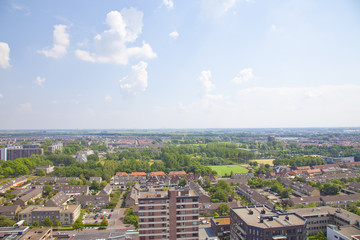 View over Dutch city of Beverwijk, The Netherlands
