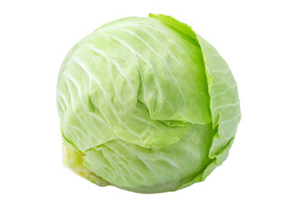 Fototapeta premium green cabbage isolated on white background.