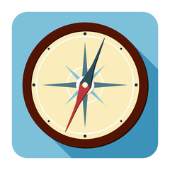 Compasses flat icons. Vector illustration.
