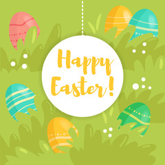 Fototapeta premium Card a happy Easter.