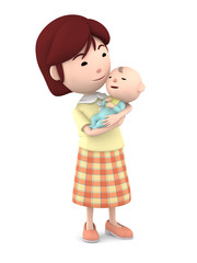 赤ちゃんを抱っこするママ02