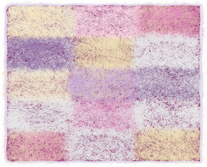Soft  patchwork plaid with weave rectangular elements in pastel colors